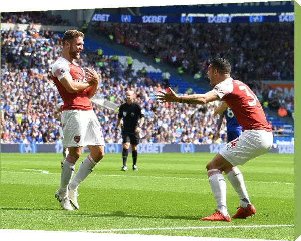 Mustafi and Xhaka in Unison: Arsenal's Goal Celebration vs. Cardiff City, 2018-19 Premier League