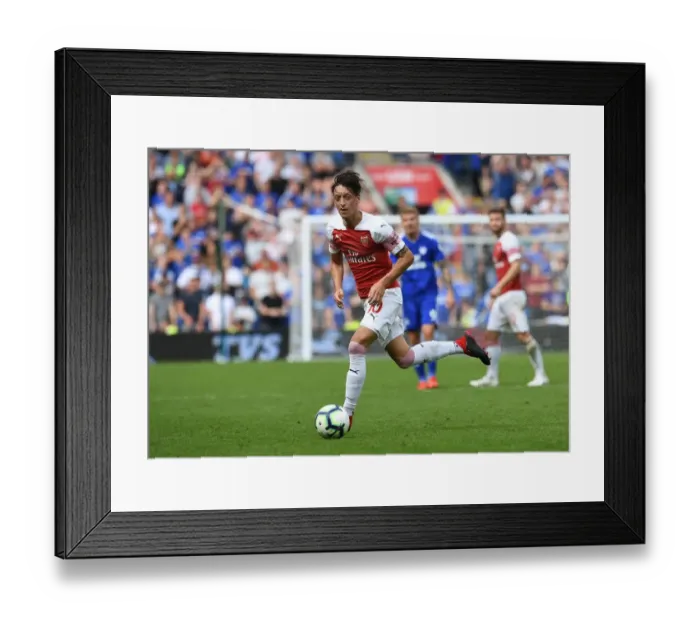 Framed Print : Mesut Ozil in Action: Arsenal vs. Cardiff City, Premier League 2018-19