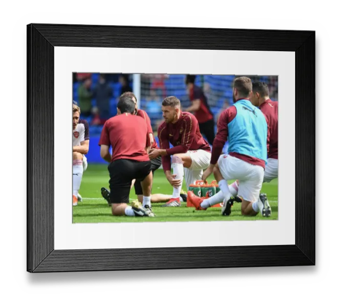 Framed Print : Aaron Ramsey: Arsenal Star's Determined Look Ahead of Cardiff Clash (2018-19)