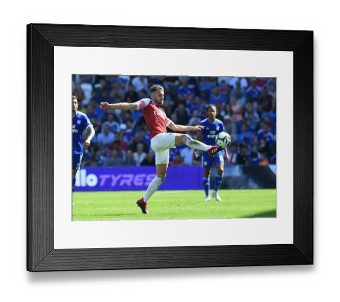 Framed Print : Aaron Ramsey in Action: Arsenal vs. Cardiff City, Premier League 2018-19