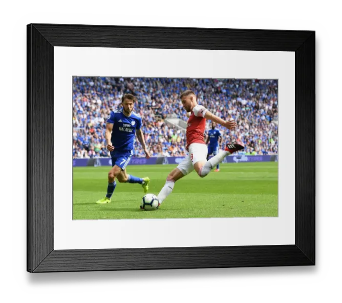 Framed Print : Clash of Midfielders: Ramsey vs. Arter in Cardiff Derby, Premier League 2018-19 Framed Print : Clash of Midfielders: Ramsey vs. Arter in Cardiff Derby, Premier League 2018-19