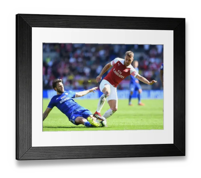 Framed Print : Ramsey vs. Arter: A Premier League Showdown at Cardiff