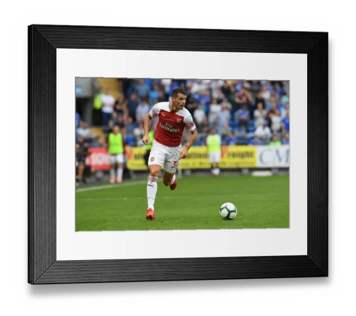 Framed Print : Granit Xhaka in Action: Cardiff City vs. Arsenal FC, Premier League 2018-19 Framed Print : Granit Xhaka in Action: Cardiff City vs. Arsenal FC, Premier League 2018-19