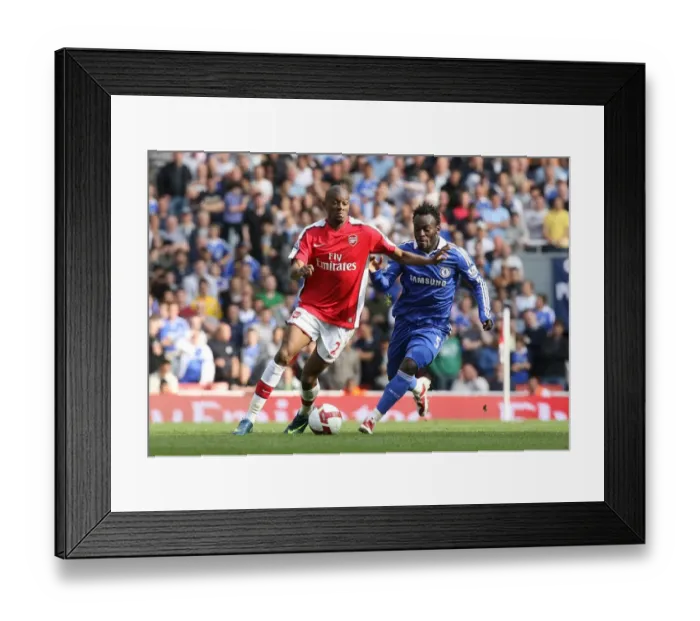 Framed Print : Clash of Titans: Abou Diaby (Arsenal) vs Michael Essien (Chelsea) in Arsenal 1:4 Chelsea, Premier League, Emirates Stadium, 2009 Framed Print : Clash of Titans: Abou Diaby (Arsenal) vs Michael Essien (Chelsea) in Arsenal 1:4 Chelsea, Premier League, Emirates Stadium, 2009