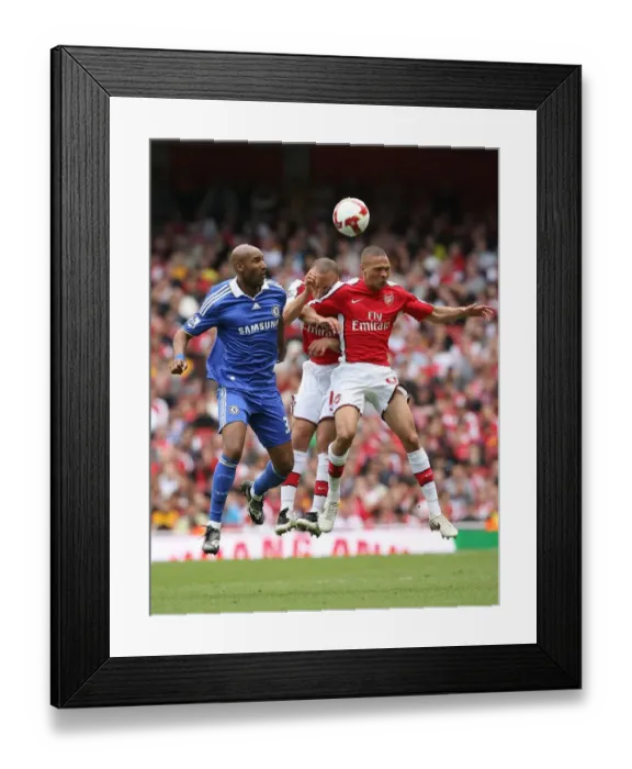 Framed Print : Kieran Gibbs and Mikael Silvestre (Arsenal) Nicklas Anelka (Chelsea) Framed Print : Kieran Gibbs and Mikael Silvestre (Arsenal) Nicklas Anelka (Chelsea)