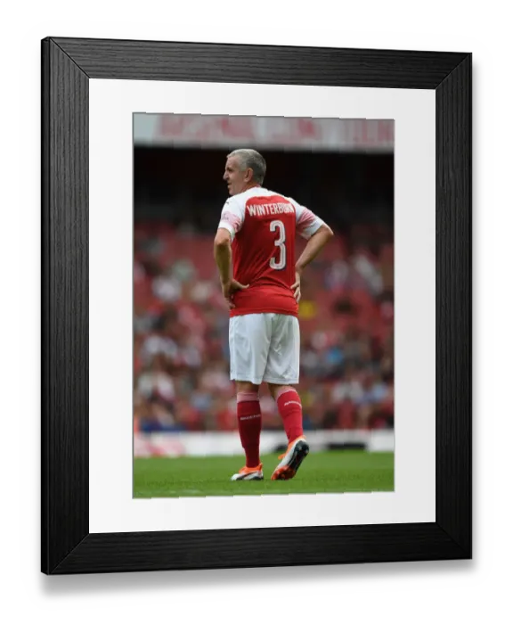 Framed Print : Nigel Winterburn in Action: Arsenal Legends vs Real Madrid Legends (2018-19) Framed Print : Nigel Winterburn in Action: Arsenal Legends vs Real Madrid Legends (2018-19)