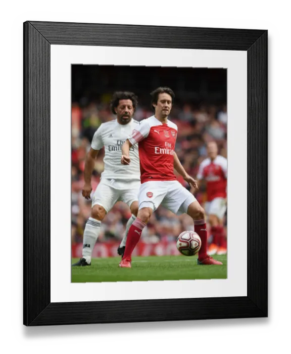 Framed Print : Rosicky Shines: Arsenal Legends vs Real Madrid Legends - Rosicky Outperforms Campo