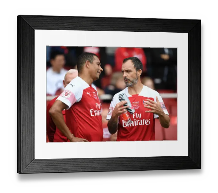 Framed Print : Gilberto vs Hillier: A Legendary Clash between Arsenal and Real Madrid (2018-19)