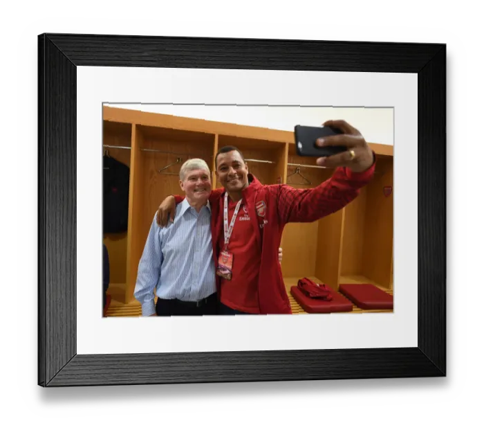 Framed Print : Pat Rice and Gilberto Reunited: Arsenal Legends vs Real Madrid Legends at Emirates Stadium Framed Print : Pat Rice and Gilberto Reunited: Arsenal Legends vs Real Madrid Legends at Emirates Stadium