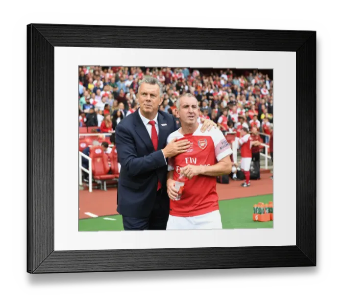 Framed Print : Arsenal Legends vs Real Madrid Legends: A Classic Encounter - O'Leary and Winterburn Reunite