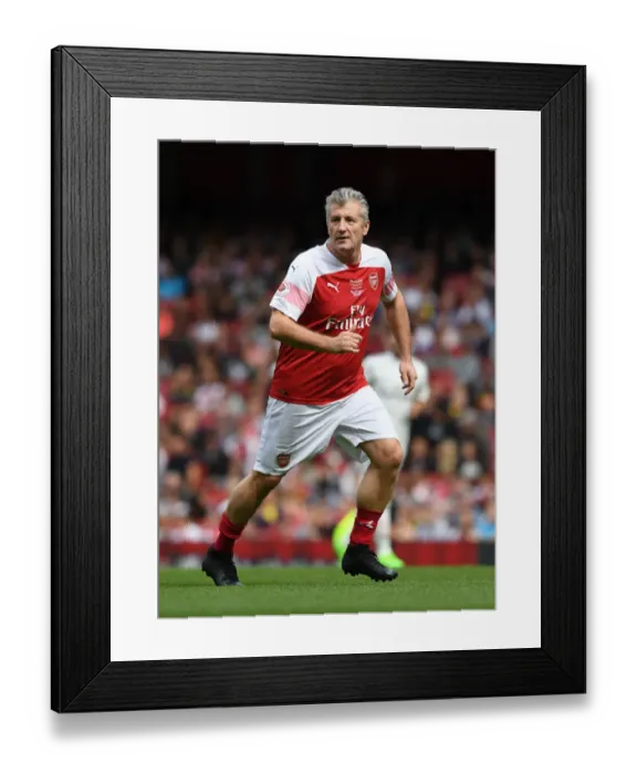 Framed Print : A Clash of Football Legends: Davor Suker Shines for Arsenal against Real Madrid (2018-19)