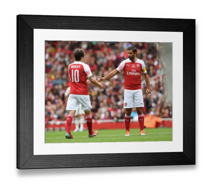 Framed Print : Arsenal Legends: Rosicky and Pires Square Off against Real Madrid Legends Framed Print : Arsenal Legends: Rosicky and Pires Square Off against Real Madrid Legends