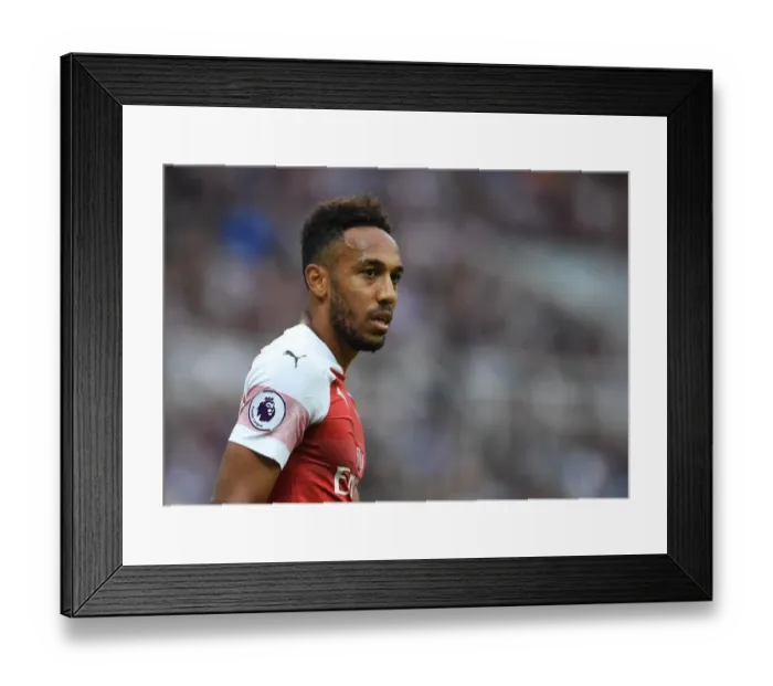 Framed Print : Pierre-Emerick Aubameyang (Arsenal). Newcastle United 1: 2 Arsenal. Premier League Framed Print : Pierre-Emerick Aubameyang (Arsenal). Newcastle United 1: 2 Arsenal. Premier League