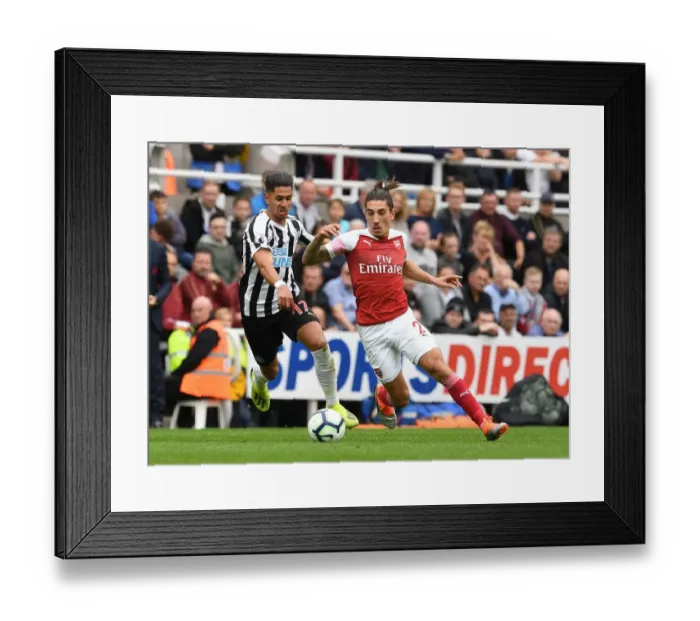 Framed Print : Bellerin vs Perez: A Football Rivalry in the Premier League Clash between Arsenal and Newcastle (2018-19)