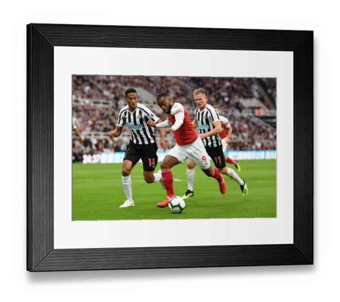 Framed Print : Intense Rivalry: Lacazette vs. Hayden - Arsenal vs. Newcastle, Premier League 2018-19: A Clash of Stars at St. James Park Framed Print : Intense Rivalry: Lacazette vs. Hayden - Arsenal vs. Newcastle, Premier League 2018-19: A Clash of Stars at St. James Park