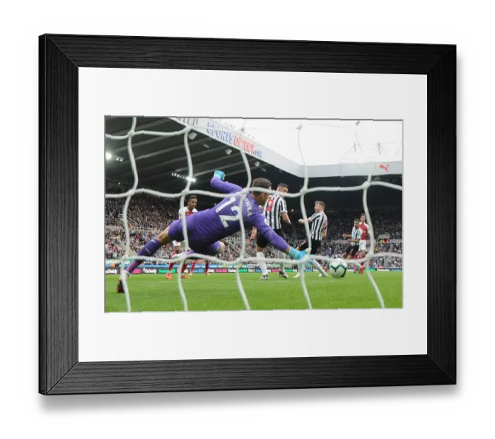 Framed Print : Mesut Ozil Scores Arsenal's Second Goal Against Newcastle United (2018-19)