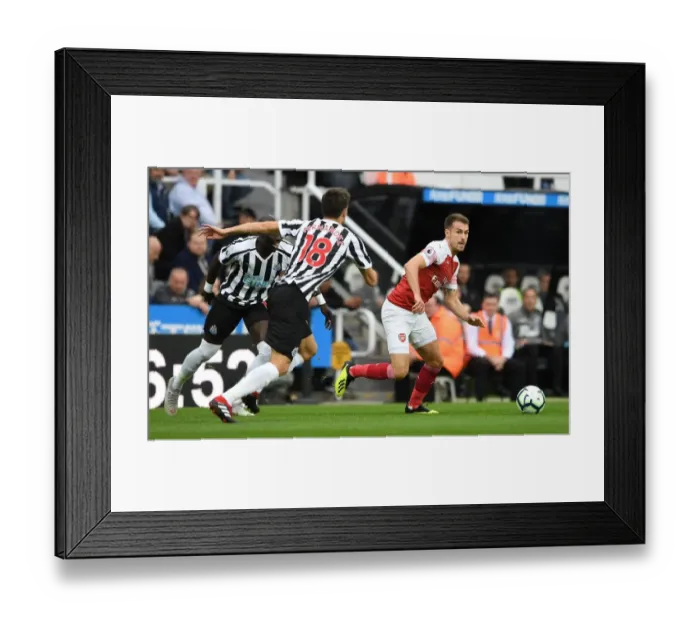 Framed Print : Aaron Ramsey in Action: Arsenal vs. Newcastle United, Premier League 2018-19
