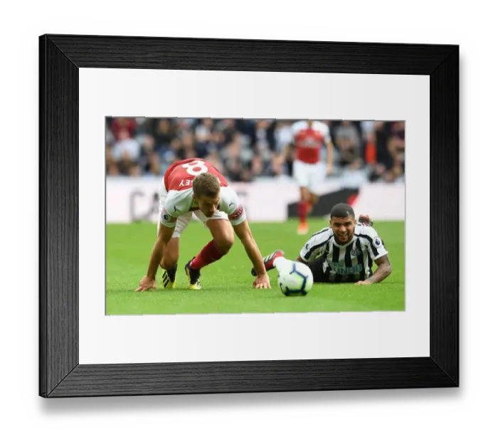 Framed Print : Ramsey vs. Kenedy: A Premier League Showdown at St. James Park, Arsenal vs. Newcastle United, 2018 / 19