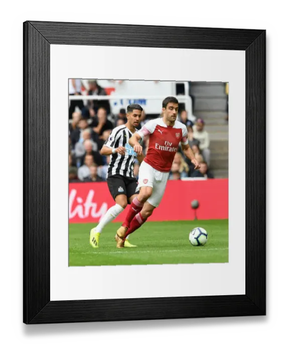 Framed Print : Clash of Titans: Sokratis vs. Ayoze Perez - Newcastle United vs. Arsenal FC, Premier League Framed Print : Clash of Titans: Sokratis vs. Ayoze Perez - Newcastle United vs. Arsenal FC, Premier League