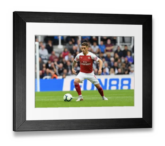 Framed Print : Lucas Torreira (Arsenal). Newcastle United 1: 2 Arsenal. Premier League. St Jamess Park Framed Print : Lucas Torreira (Arsenal). Newcastle United 1: 2 Arsenal. Premier League. St Jamess Park
