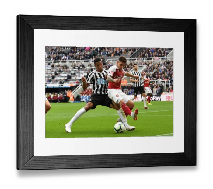 Framed Print : Clash at St. James Park: Torreira vs. Hayden