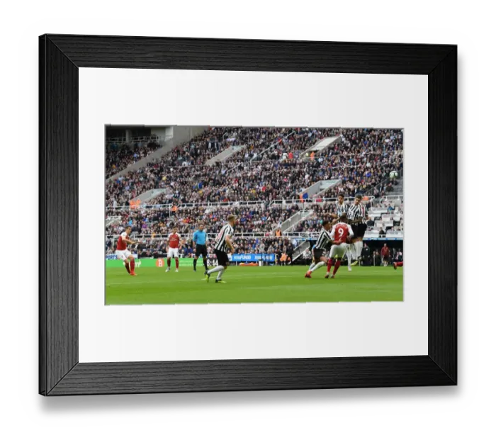Framed Print : Granit Xhaka Scores First Arsenal Goal: Newcastle United vs. Arsenal FC, Premier League 2018-19 (Xhaka's Debut Goal for the Gunners)
