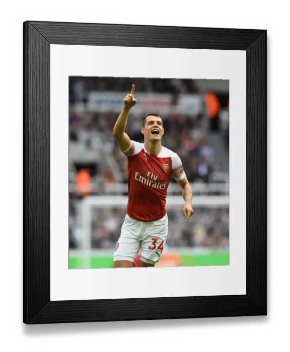 Framed Print : Granit Xhaka's Stunner: Arsenal's Game-Winning Goal vs. Newcastle United (2018-19)