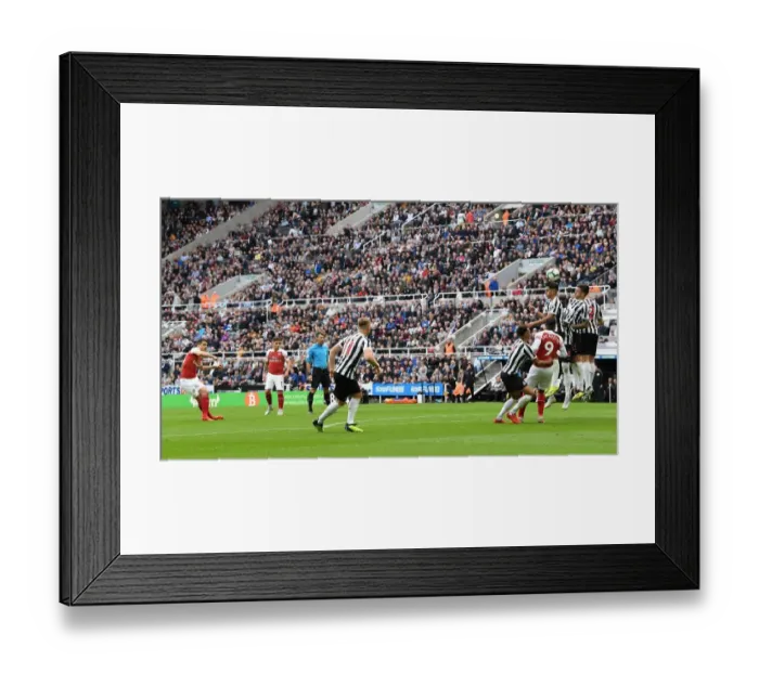 Framed Print : Granit Xhaka's First Goal: Arsenal's Victory at Newcastle United (2018-19)
