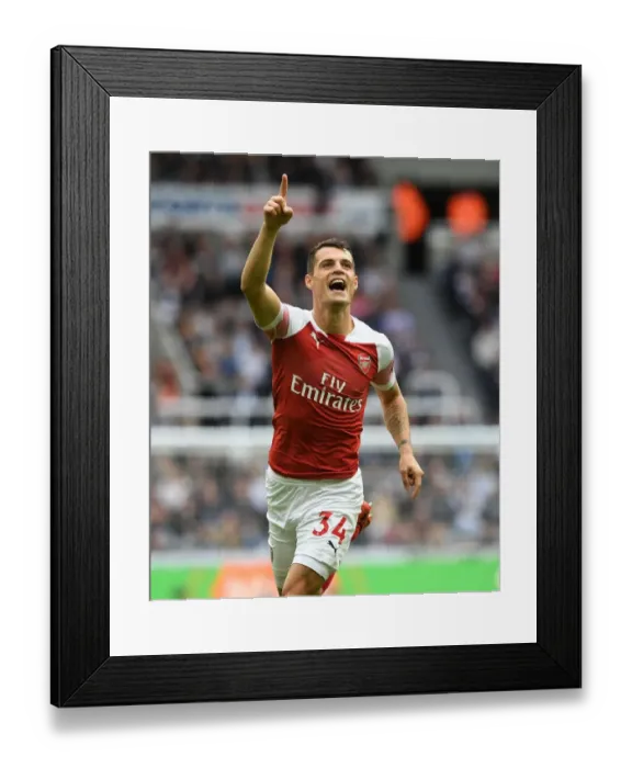 Framed Print : Granit Xhaka's Stunner: Arsenal's Game-Winning Goal vs. Newcastle United (2018-19) Framed Print : Granit Xhaka's Stunner: Arsenal's Game-Winning Goal vs. Newcastle United (2018-19)