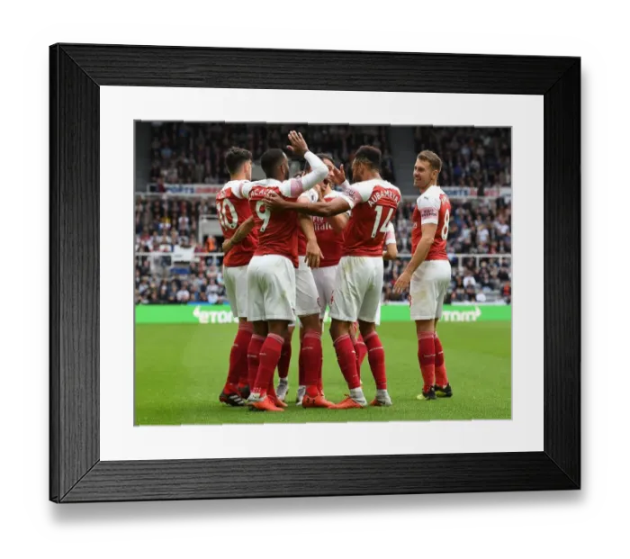 Framed Print : Granit Xhaka Scores First Goal: Arsenal's Victory at Newcastle United (2018-19)