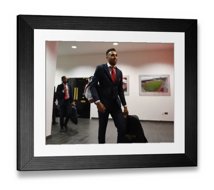 Framed Print : Arsenal's Pierre-Emerick Aubameyang Readies for UEFA Europa League Clash Against Vorskla Poltava Framed Print : Arsenal's Pierre-Emerick Aubameyang Readies for UEFA Europa League Clash Against Vorskla Poltava