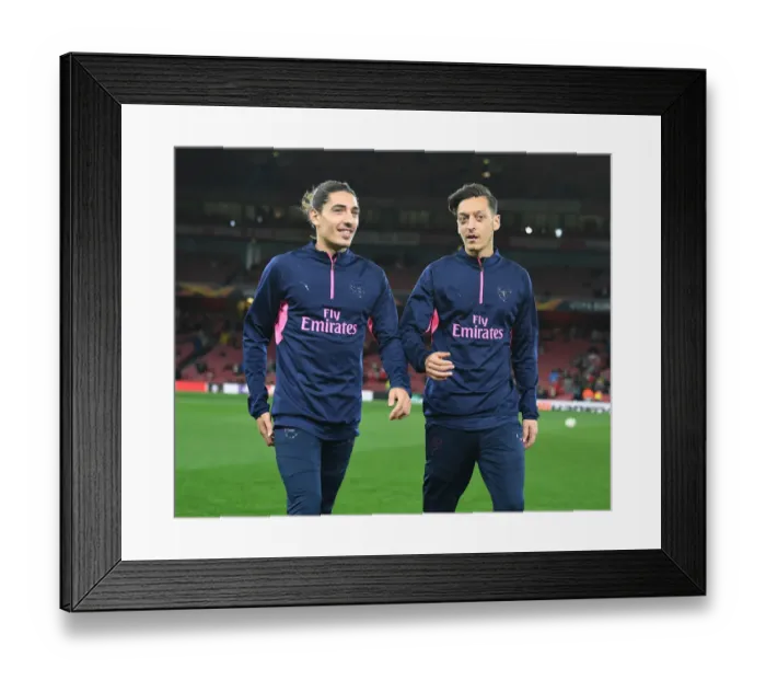 Framed Print : Arsenal Stars Hector Bellerin and Mesut Ozil Before Europa League Clash vs Vorskla Poltava Framed Print : Arsenal Stars Hector Bellerin and Mesut Ozil Before Europa League Clash vs Vorskla Poltava