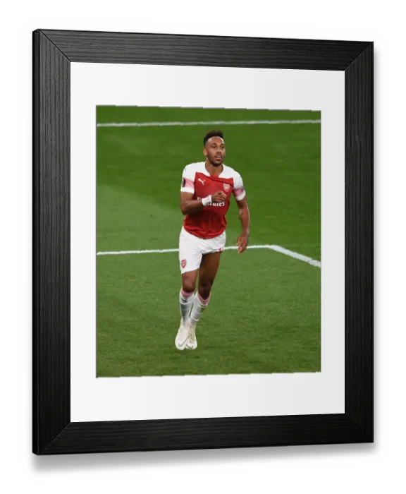 Framed Print : Pierre-Emerick Aubameyang's Goal Celebration: Arsenal vs. Vorskla Poltava, UEFA Europa League 2018-19 Framed Print : Pierre-Emerick Aubameyang's Goal Celebration: Arsenal vs. Vorskla Poltava, UEFA Europa League 2018-19