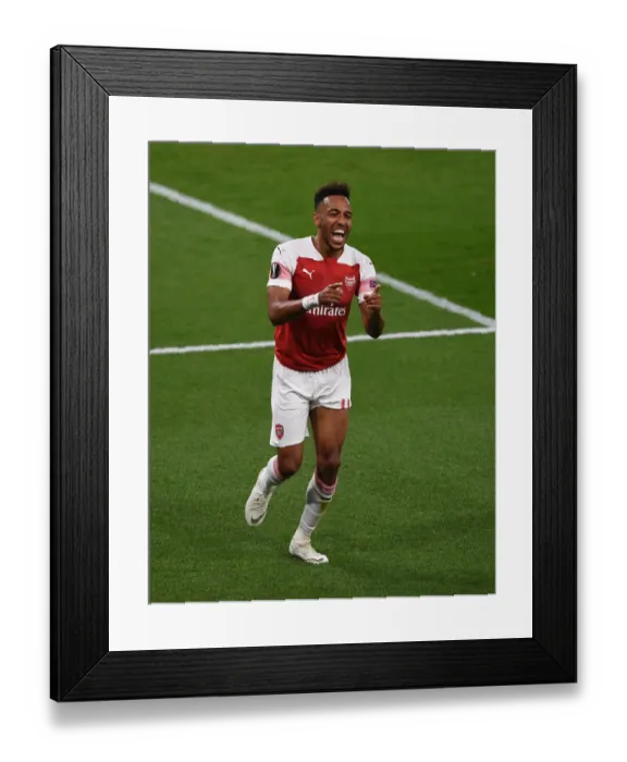 Framed Print : Arsenal's Aubameyang: Thrilling Goal Celebration vs. Vorskla Poltava, UEFA Europa League 2018-19 Framed Print : Arsenal's Aubameyang: Thrilling Goal Celebration vs. Vorskla Poltava, UEFA Europa League 2018-19