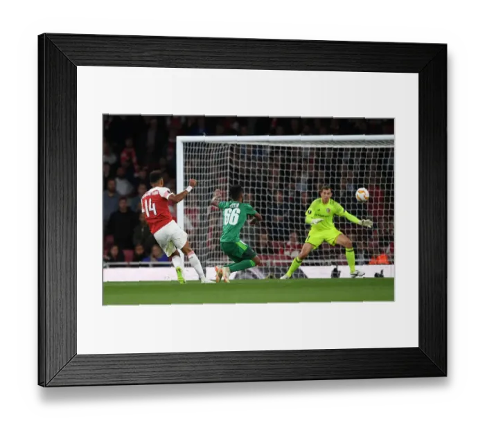 Framed Print : Pierre-Emerick Aubameyang Scores His Second Goal: Arsenal vs Vorskla Poltava, UEFA Europa League 2018-19 Framed Print : Pierre-Emerick Aubameyang Scores His Second Goal: Arsenal vs Vorskla Poltava, UEFA Europa League 2018-19