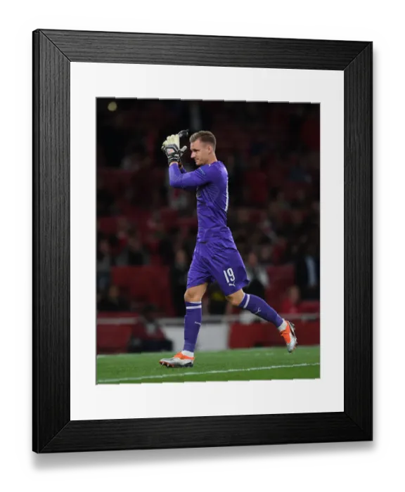 Framed Print : Bernd Leno: In Action for Arsenal vs. Vorskla Poltava, Europa League 2018-19 Framed Print : Bernd Leno: In Action for Arsenal vs. Vorskla Poltava, Europa League 2018-19
