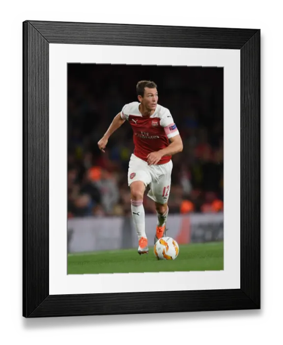 Framed Print : Stephan Lichtsteiner in Action: Arsenal vs Vorskla Poltava, UEFA Europa League 2018-19