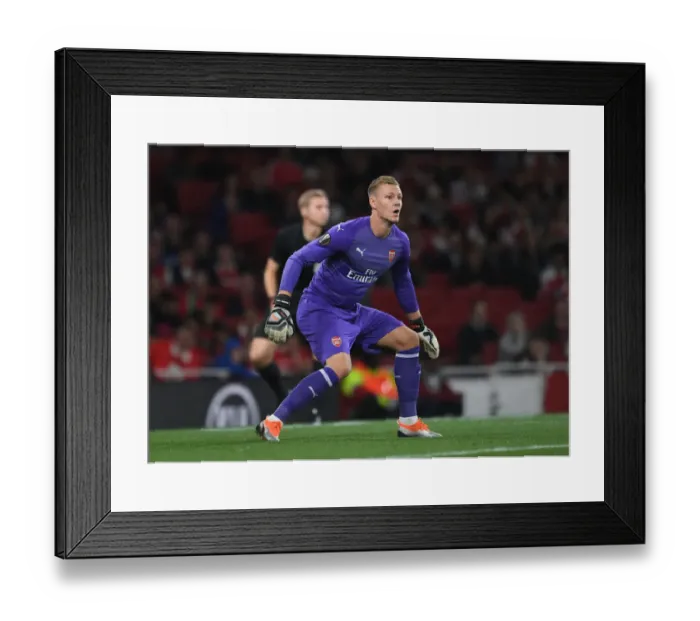 Framed Print : Arsenal's Bernd Leno in Action: Europa League 2018-19 vs. FC Vorskla Poltava Framed Print : Arsenal's Bernd Leno in Action: Europa League 2018-19 vs. FC Vorskla Poltava