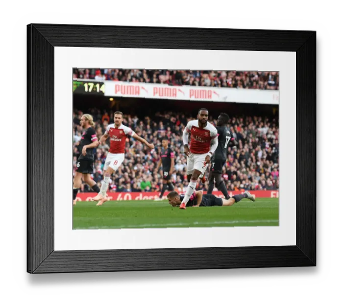 Framed Print : Alexis Lacazette Scores First Arsenal Goal: Arsenal vs Everton, Premier League 2018-19 Framed Print : Alexis Lacazette Scores First Arsenal Goal: Arsenal vs Everton, Premier League 2018-19