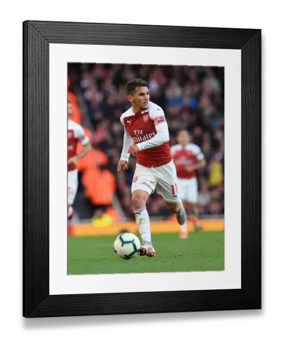 Framed Print : Lucas Torreira in Action: Arsenal vs Everton, Premier League 2018-19