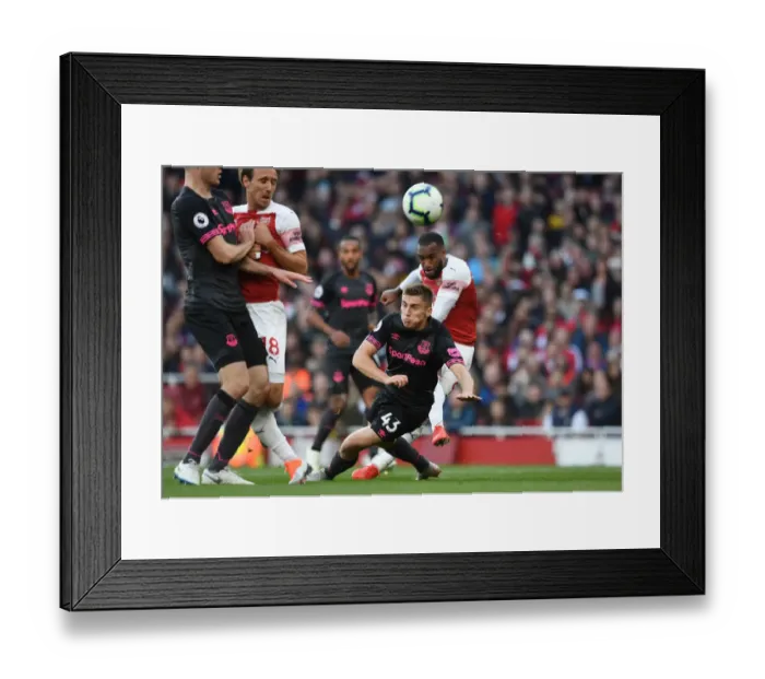 Framed Print : Lacazette Strikes First: Arsenal vs. Everton, Premier League 2018-19 Framed Print : Lacazette Strikes First: Arsenal vs. Everton, Premier League 2018-19