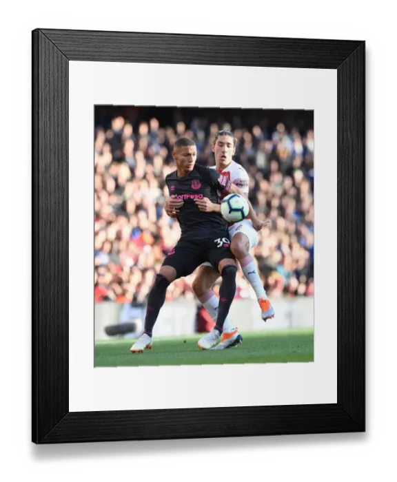 Framed Print : Bellerin vs. Richarlison: A Premier League Showdown at Emirates Stadium