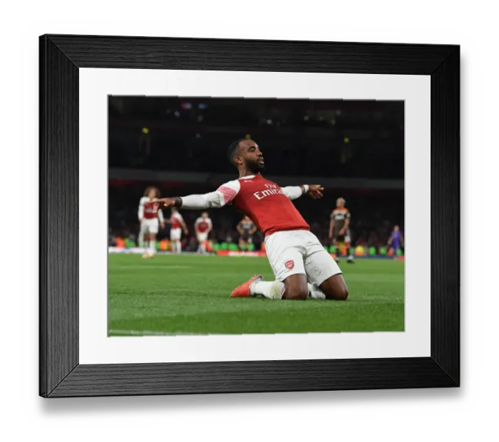 Framed Print : Alex Lacazette's Hat-Trick: Arsenal Cruises Past Brentford in Carabao Cup Framed Print : Alex Lacazette's Hat-Trick: Arsenal Cruises Past Brentford in Carabao Cup