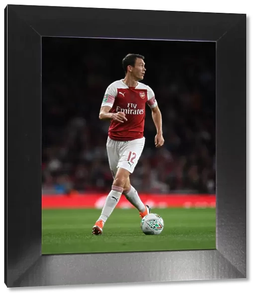Stephan Lichtsteiner in Action: Arsenal vs. Brentford, Carabao Cup 2018-19