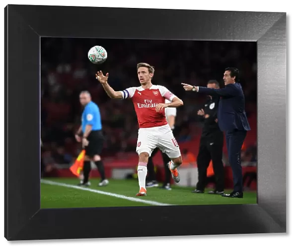 Nacho Monreal in Action: Arsenal vs Brentford, Carabao Cup 2018-19