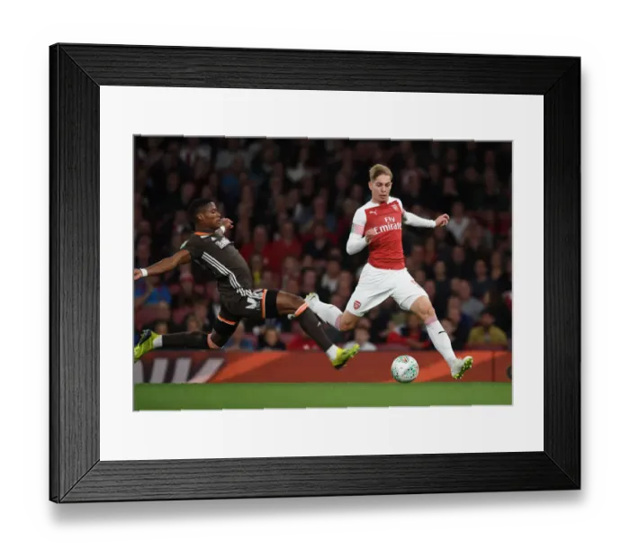 Framed Print : Emile Smith Rowe Outwits Julian Jeanvier: Arsenal's Carabao Cup Triumph