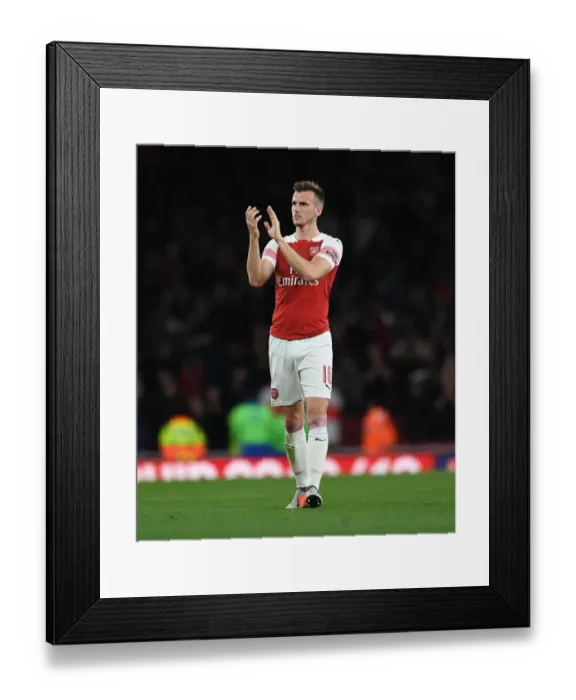 Framed Print : Rob Holding Celebrates after Arsenal's Win over Brentford in Carabao Cup Framed Print : Rob Holding Celebrates after Arsenal's Win over Brentford in Carabao Cup
