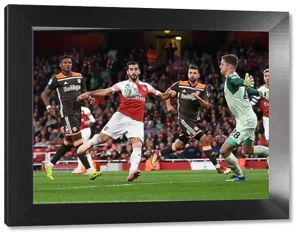 Mkhitaryan vs Daniels: Intense Moment from Arsenal's Carabao Cup Clash with Brentford