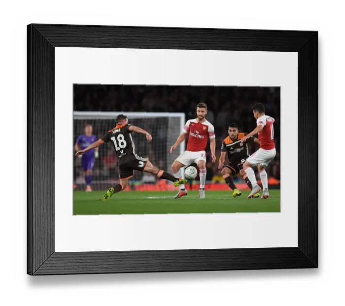 Framed Print : Mustafi vs. Judge: Clash at the Emirates - Arsenal vs. Brentford, Carabao Cup 2018-19 Framed Print : Mustafi vs. Judge: Clash at the Emirates - Arsenal vs. Brentford, Carabao Cup 2018-19
