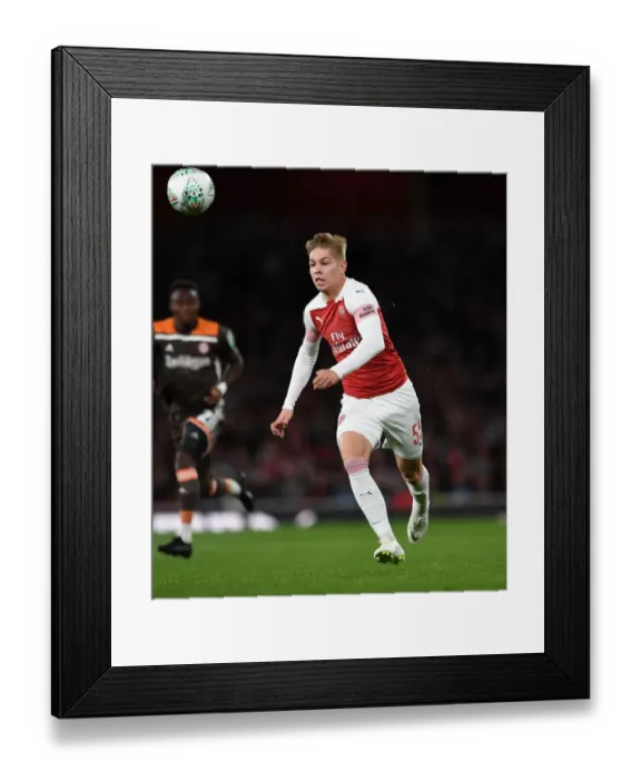 Framed Print : Emile Smith Rowe: Arsenal's Breakout Star Guides Team to Carabao Cup Triumph over Brentford